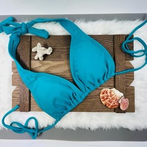 Luli Fama Swim Halter Top Teal